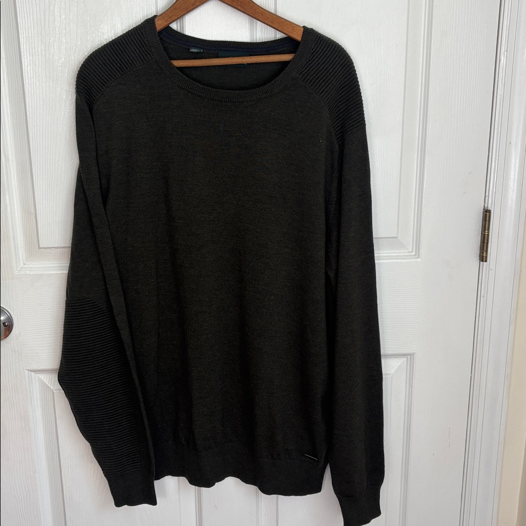 Rodd & Gunn Crewneck Sweater 100% Extra Fine Merino Wool Dark Green Size 2xl